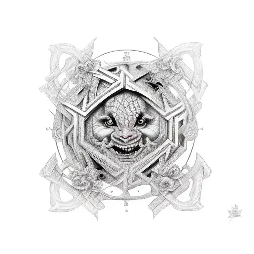 labyrinth tattoo design idea