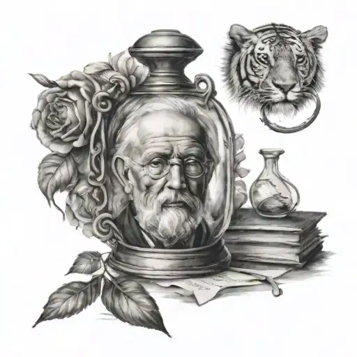 Memory of a philosophy teacher tattoo design idea