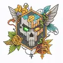 minecraft tattoo design idea