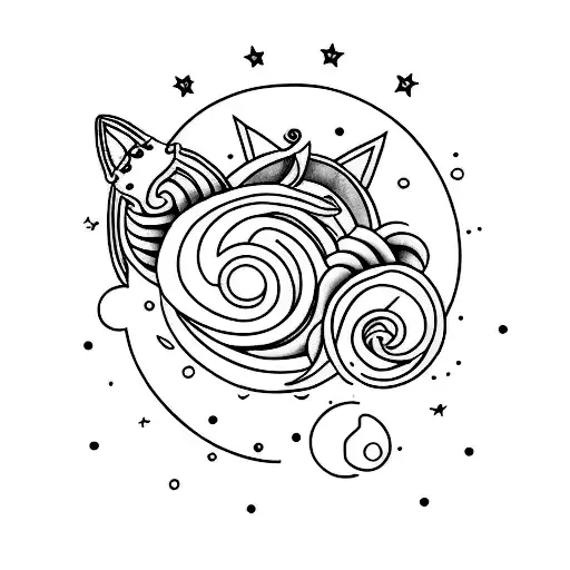 tiny line tattoo for 4 best friends to celebrate almost 20 years of friendship, include a moon tattoo design idea