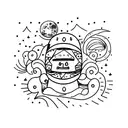 tiny line tattoo for 4 best friends to celebrate almost 20 years of friendship, include a moon tattoo design idea