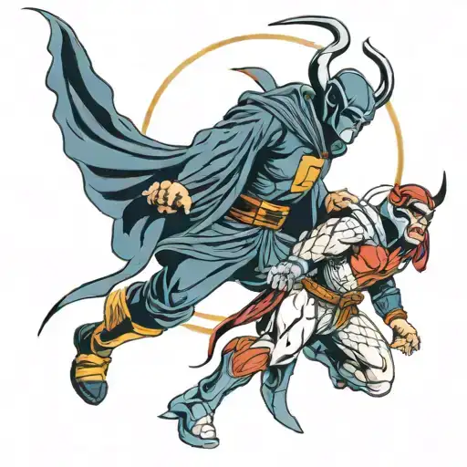 magneto and ares tattoo design idea