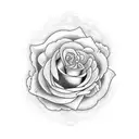 tekst with clouds and rosed tattoo design idea