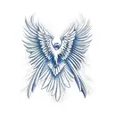 LOVE with eagle wings  tattoo design idea