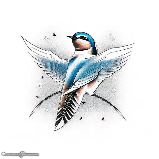 Swallow Bird tattoo design idea