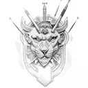 Greek style for half sleeve in a muscular arm speeding a bit into the back, traps and chest tattoo design idea