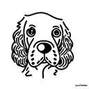cocker spaniel red nose tattoo design idea