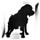 cocker spaniel red nose tattoo design idea