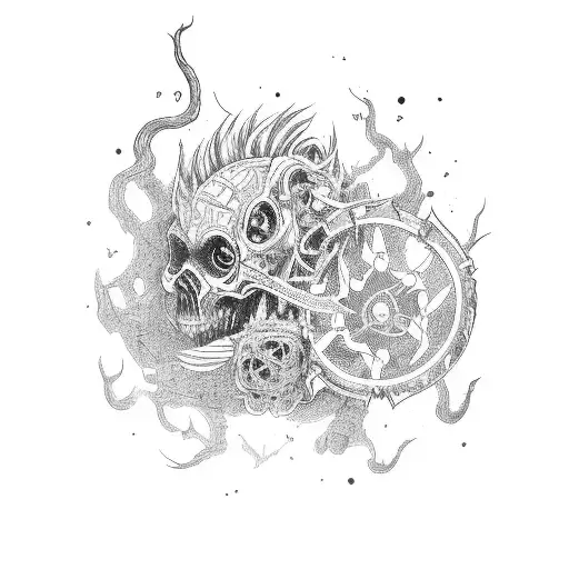 makima from chainsaw man tattoo design idea