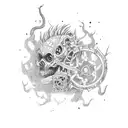 makima from chainsaw man tattoo design idea