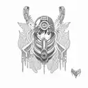 makima from chainsaw man tattoo design idea