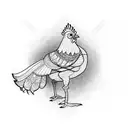 chicken tattoo design idea