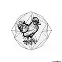 chicken tattoo design idea