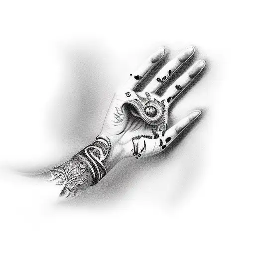 hand of Fatima  tattoo design idea