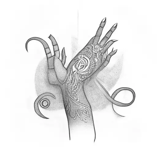 hand of Fatima  tattoo design idea
