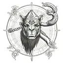 A Man's Not A Camel. Head of the camel, but with human body. Vitruvian Man tattoo design idea