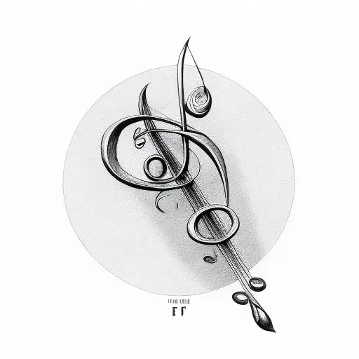 bass clef  tattoo design idea