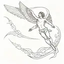 Icarus falling from the sky  tattoo design idea
