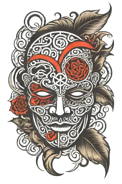 narcotics anonymous mask   tattoo design idea