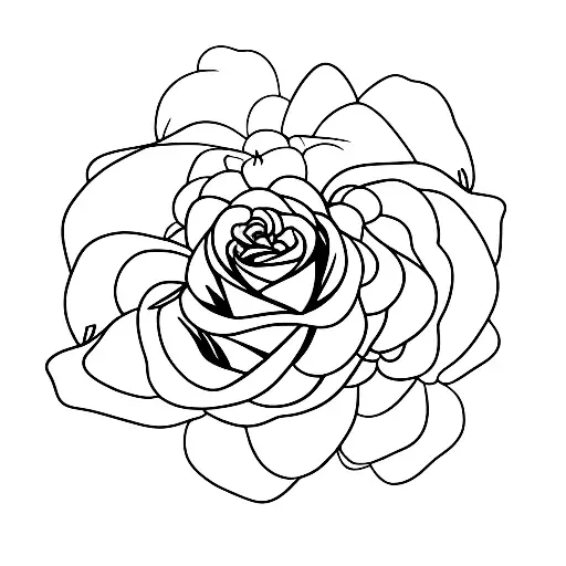 flower with everything happens for a reason in steam tattoo design idea