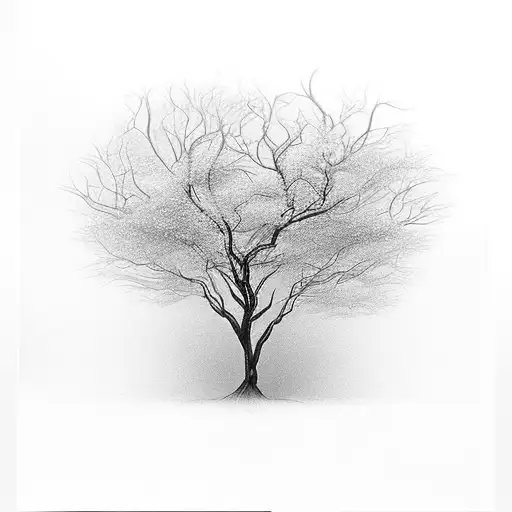 true that I saw her hair like the branch of a tree, a willow dancing on air before covering me tattoo design idea