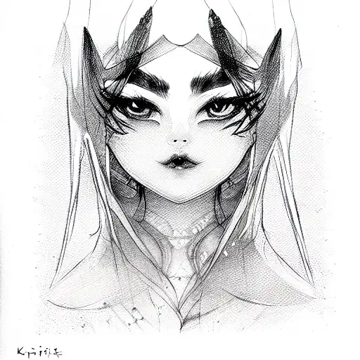 kuromi tattoo design idea