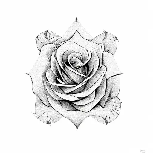 roses with invisible cat tattoo design idea