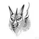 Anubis tattoo design idea