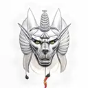 Anubis vs zeus tattoo design idea