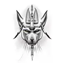 Anubis vs zeus tattoo design idea