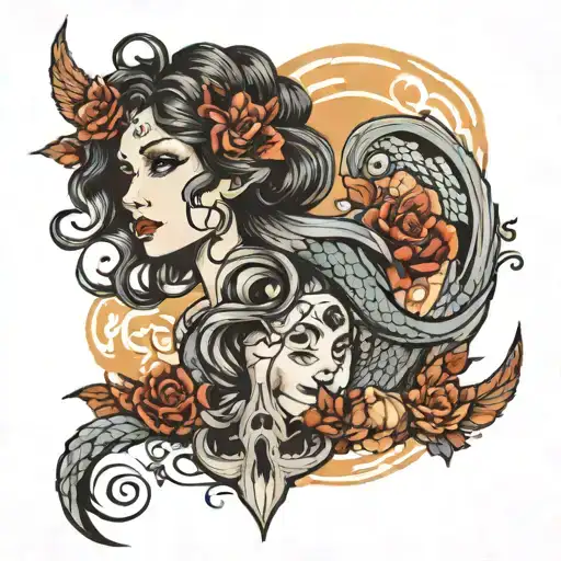 siren tattoo design idea
