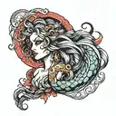 siren tattoo design idea