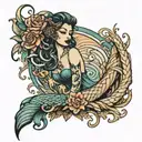 siren tattoo design idea