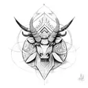 taurus tribal tattoo design idea