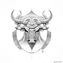 taurus tribal tattoo design idea
