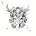 taurus tribal tattoo design idea