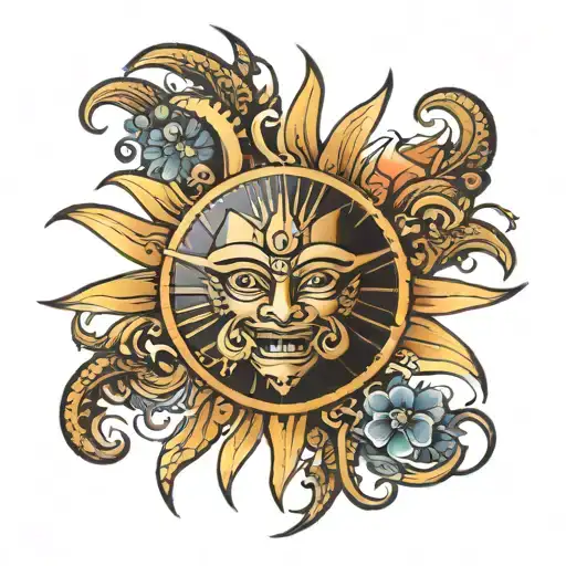 philippines sun tattoo tattoo design idea