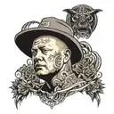 bobby hill looking tattoo design idea