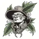 bobby hill looking tattoo design idea