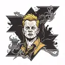 bobby hill looking tattoo design idea