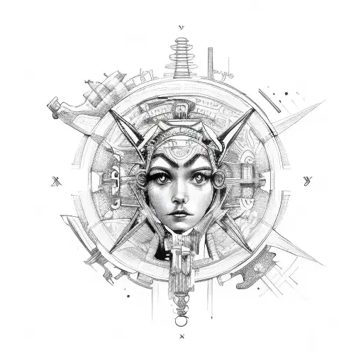 Gemini Virgo  tattoo design idea