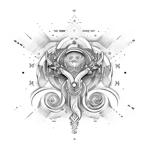 Gemini Virgo  tattoo design idea