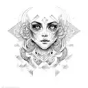 Gemini Virgo  tattoo design idea