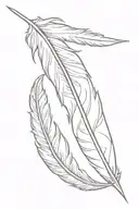 falling feather feather feather tattoo design idea