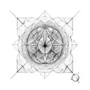 metatrons cube plus planets tattoo design idea