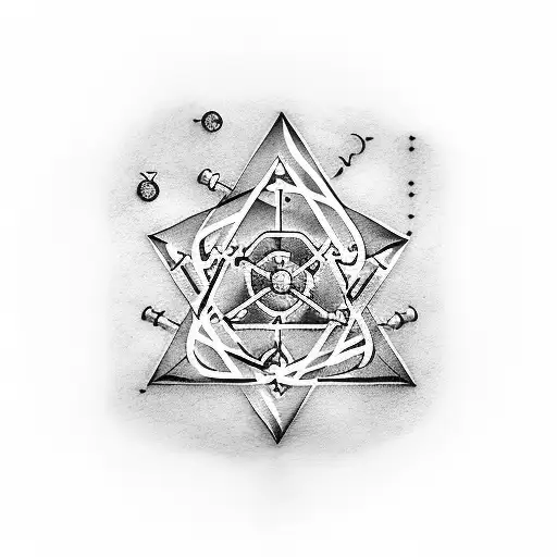Create a tattoo inspired by the periodic table of elements with anime characters representing different elements tattoo design idea
