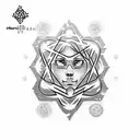 Create a tattoo inspired by the periodic table of elements with anime characters representing different elements tattoo design idea