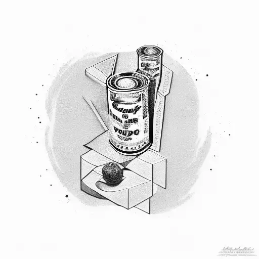 andy Warhol soup cans tattoo design idea