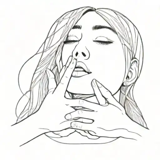 kiss hand around throat tattoo tattoo design idea