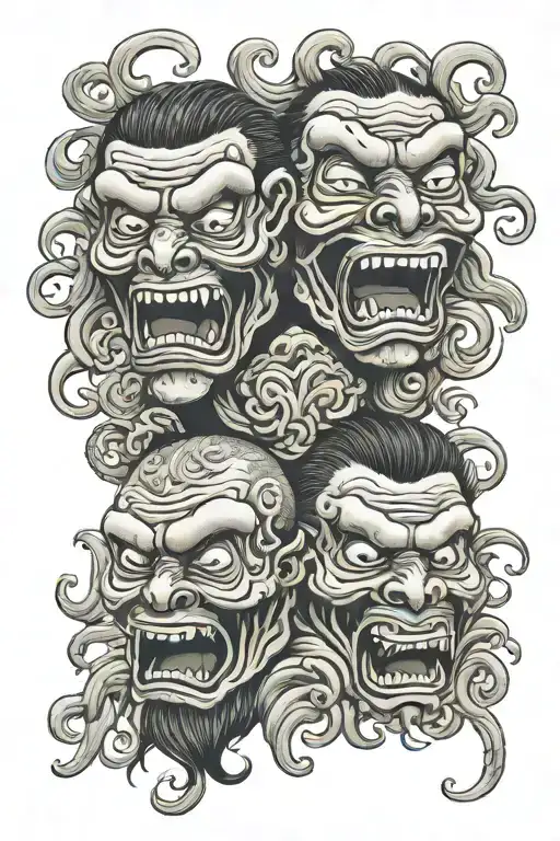 see no evil speak no evil tattoo design idea